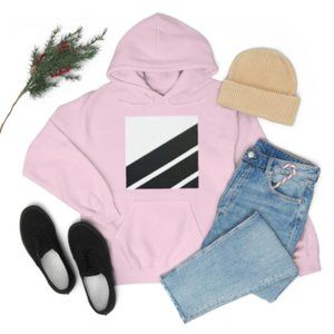 pink Stripe Block Hoodie